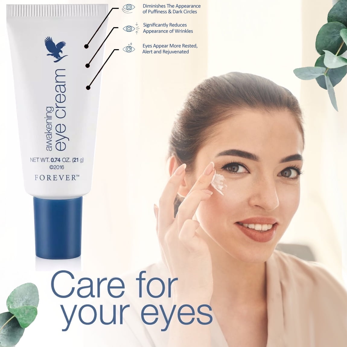 کرم دور چشم اویکنینگ آی کرم فوراور (رفع تیرگی و چروک دور چشم) | Forever awakening eye cream اورجینال
